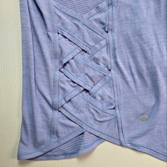 EUC Lululemon Var-City Muscle Tank Heathered Hero Blue - Picture 6 of 7